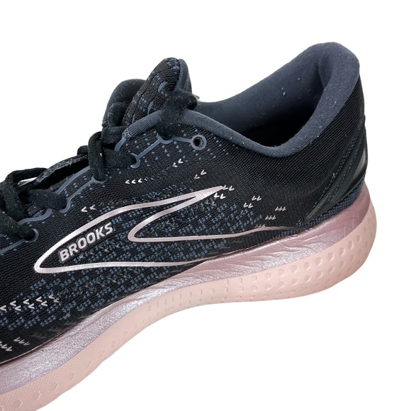 BROOKS GLYCERIN 19 Black Gray Pink DNA LOFT Sneakers Running Gym Shoes sz 10.5 W - Picture 7 of 16